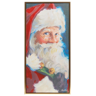 27.25" Santa Portrait Textured Framed Wall Art