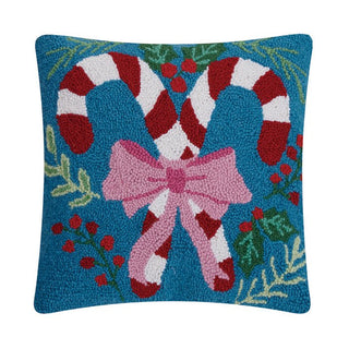 Candy Cane Bow Pillow