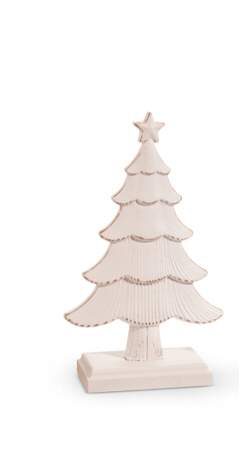 Wood White Tree 9”