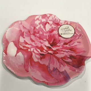 Pink Peonies Paper Plate