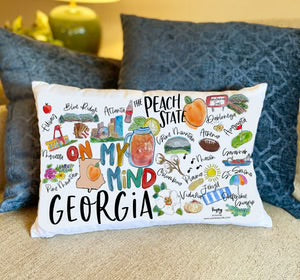 Georgia State Lumbar Pillow