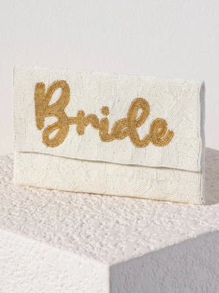 Bride Clutch Ivory Beaded