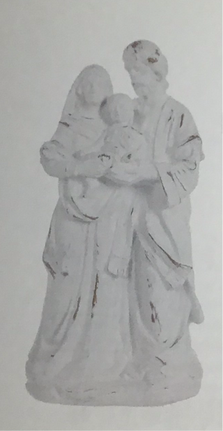 Resin White Holy Family