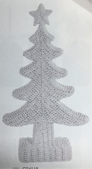 White Flat Wicker Tree