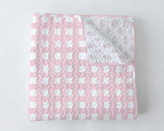 Ellie Plaid Pink Baby Blanket