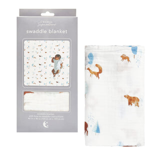 Woodland Animal Swaddle Blanket