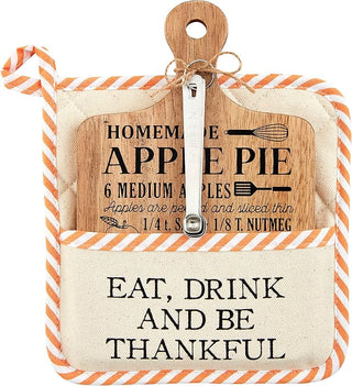 Eat Drink & Be Thankful Pot Holder