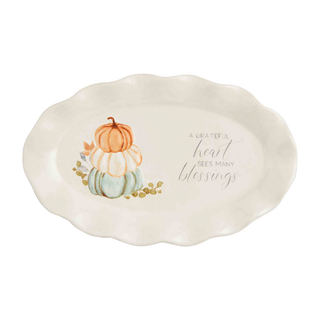 Mudpie Grateful Sentiment Plate