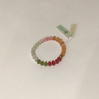 Stoneware Stretch Bracelet Pink/Green