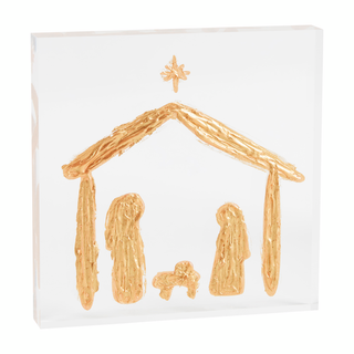 Nativity Gold Acrylic Plaque