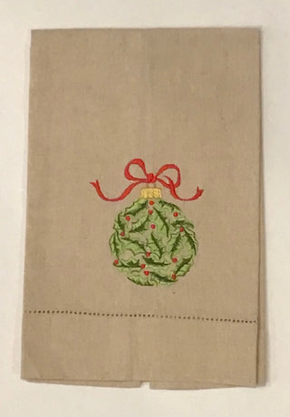 Holly Leaf Ornament Towel