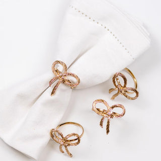 Bow Napkin Rings Set Of 4