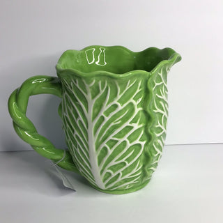 8” Green Cabbage Pitcher