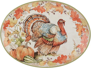 Autumn Breeze Oval Turkey Platter