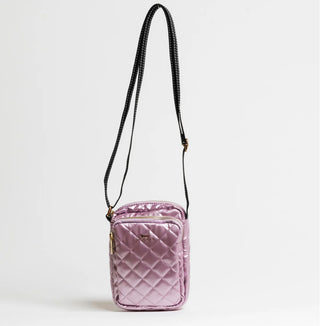 The Micromanager Crossbody Bag- Pink Quilted