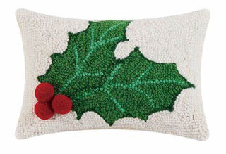 Holly PomPom Hook Pillow