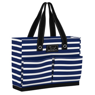 Uptown Girl Pocket Tote Bag- Nantucket Navy