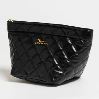 Crown Jewels Makeup Bag- Black Quilted