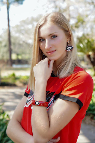 UGA Red Cuff Bracelet