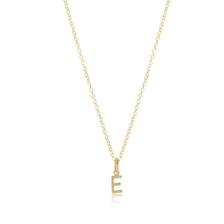 16” Necklace Gold- Respect Gold Charm Initial