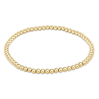 Classic 3mm Gold Bead Bracelet - Extends