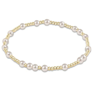 Hope Unwritten 3mm Bead Bracelet - Pearl
