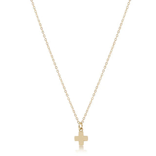 Egirl 14” Signature Cross Small Gold Chain Necklace