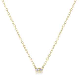 14kt Gold Two Diamond Bar Necklace