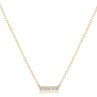 14kt Gold and Diamond Significance Bar Necklace - Five