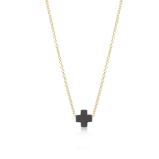 Charcoal Cross Necklace