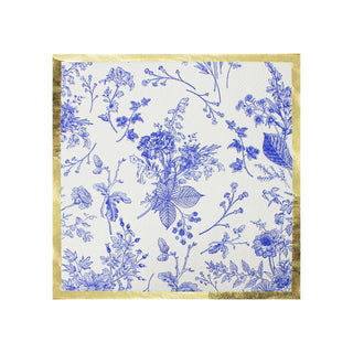 Blue and White Timeless Cocktail Napkins