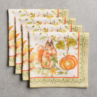 PUMPKIN PASSION CLOTH NAPKINS SET OF 4