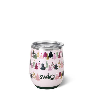 Swig Tinseled Trees Stemless Wine Tumbler (12 oz)