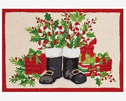 Santa Boots Christmas Rug