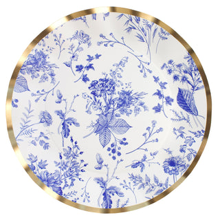 Blue and White Timeless Dinner Paper Plates