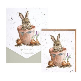 'THE FLOWER POT' RABBIT NOTECARD SET