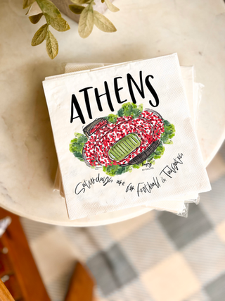 Athens College Town Napkins