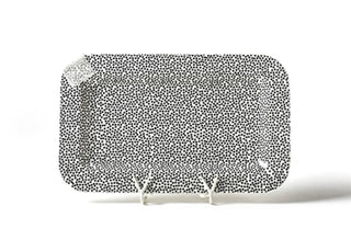 Black Dot Mini Rectangle Platter by Happy Everything