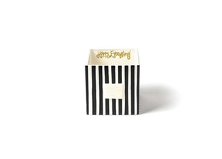 Black Stripe Mini Nesting Cube Medium by Happy Everything