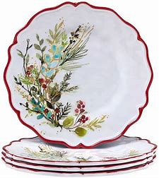 Christmas Floral Salad Plate