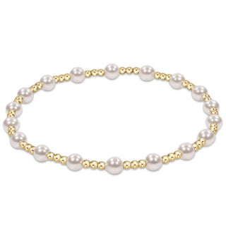 egirl classic sincerity pattern 4mm bead bracelet- pearl