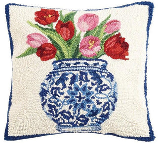 Chinoiserie Vase Tulip Pillow