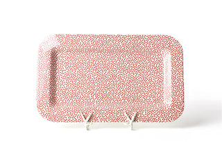 Red Dot Mini Rectangle Platter by Happy Everything