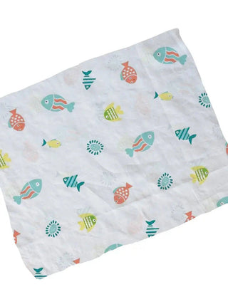 Bamboo Fish Swaddle Blanket