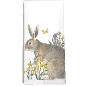 Rabbit Daffodils Towels