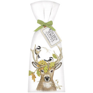 Acorn Deer Towel Set of 2