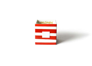 Red Stripe Nesting Cube Medium by Happy Everything