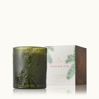 6.5oz Frasier Fir Green Glass Candle