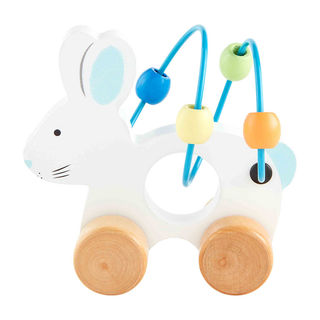 Blue Wood Abacus Bunny Toy