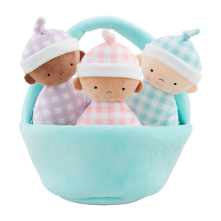 Basket of Babies Plush Set